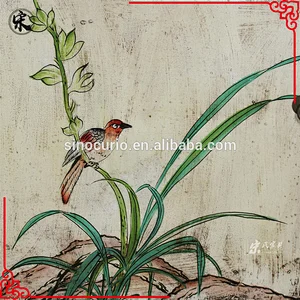 Chinese reproduction recycle wood hand painted furniture cabinet
