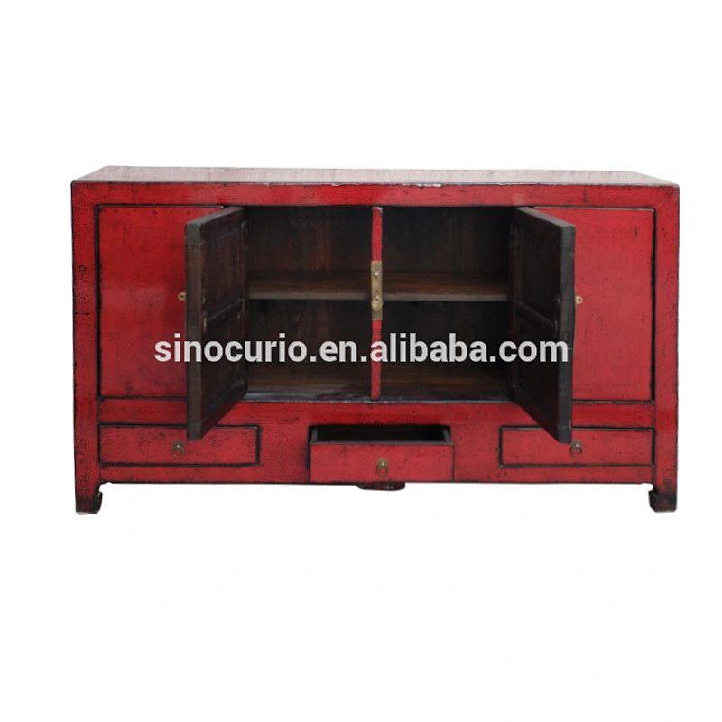 Chinese antique wooden chest furniture wooden high glossy bedroom cupboard