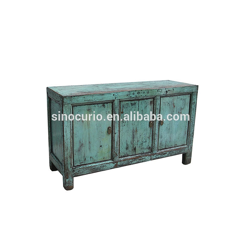 Chinese glossy antique rustic sideboard furniture dresser