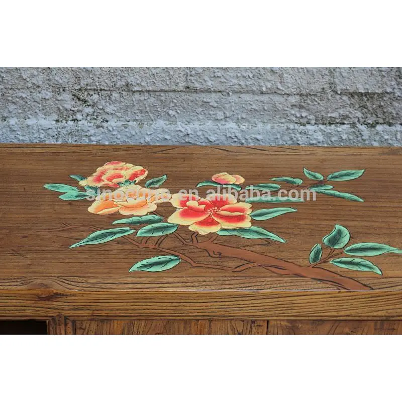 Beijing antique furniture painted solid wood tv stand & cabinet