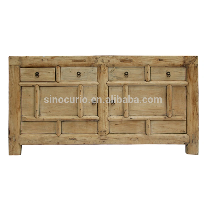 Chinese antique reclaimed wood natural sideboard cabinet furniture