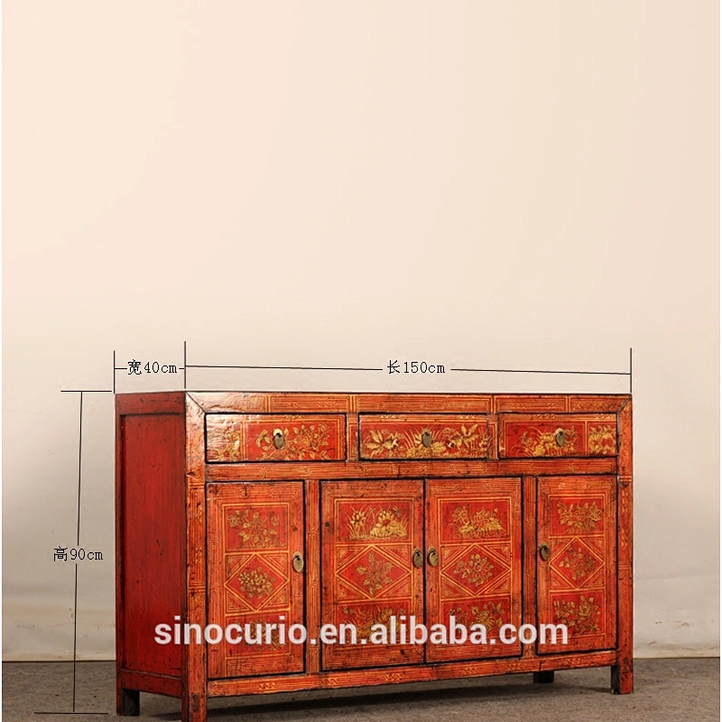 Antique Chinese Painted Dongbei Furniture