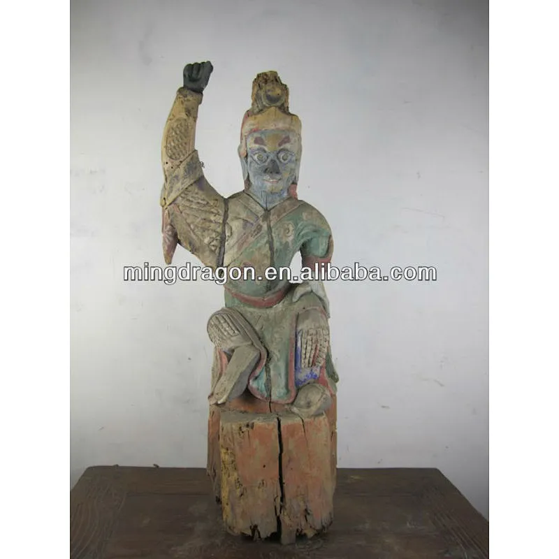 wooden buddha antique laughing buddha statue