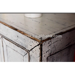 chinese antique style white wooden storage cabinet sideboard