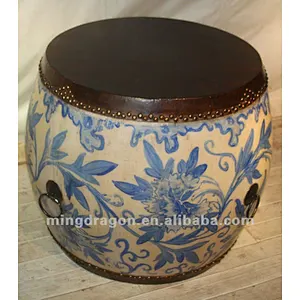 Chinese antique furniture wood drum
