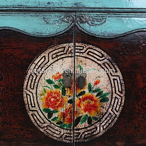 Chinese Antique furniture living room sideboard cabinet hand painting