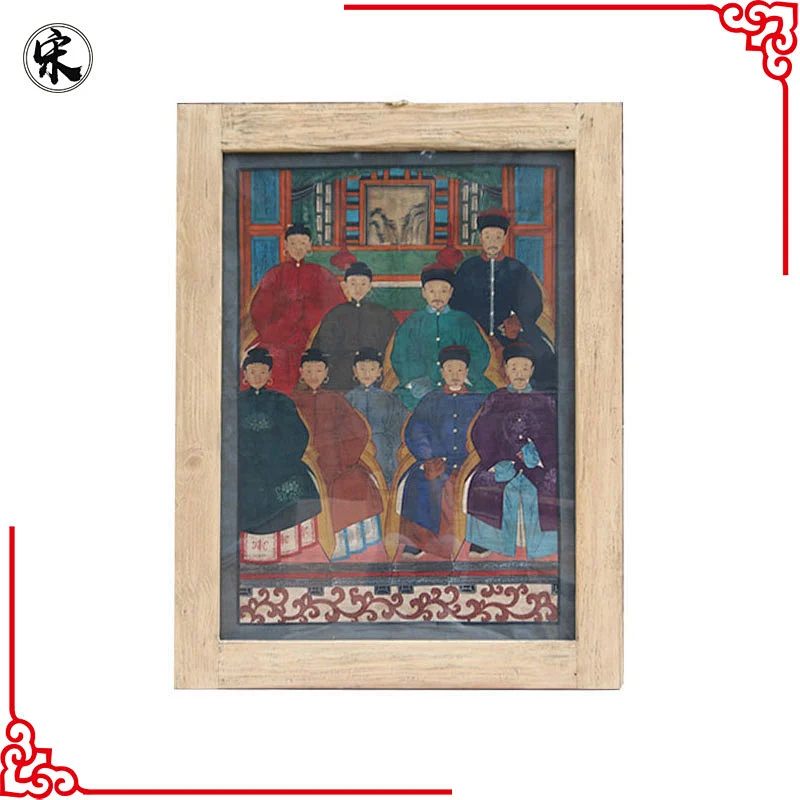 chinese antique old ancestor painting