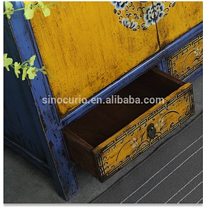 Chinese Antique furniture living room sideboard cabinet handpainting cabinet