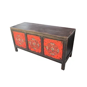 hand painted living room tv cabinet chinese antique furniture