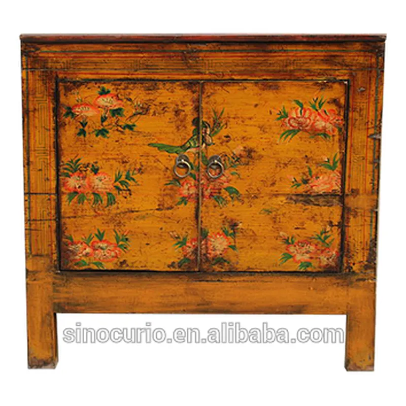 Antique style painted cabinet antique living room Asian furniture