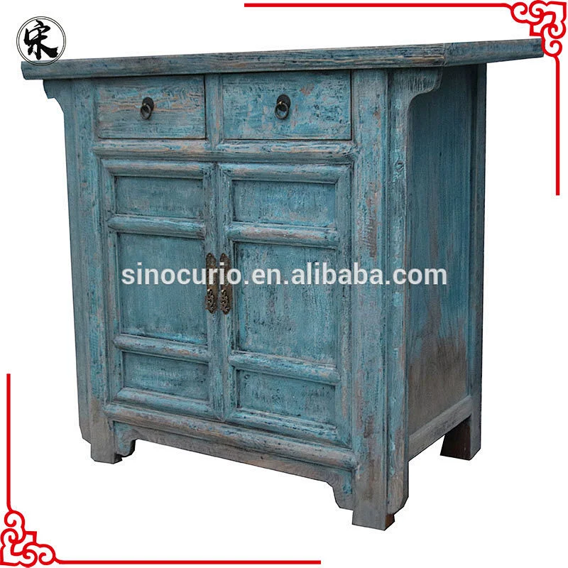 2016 Chinese antique reproduction distressed furniture-shabby chic cabinet beijing