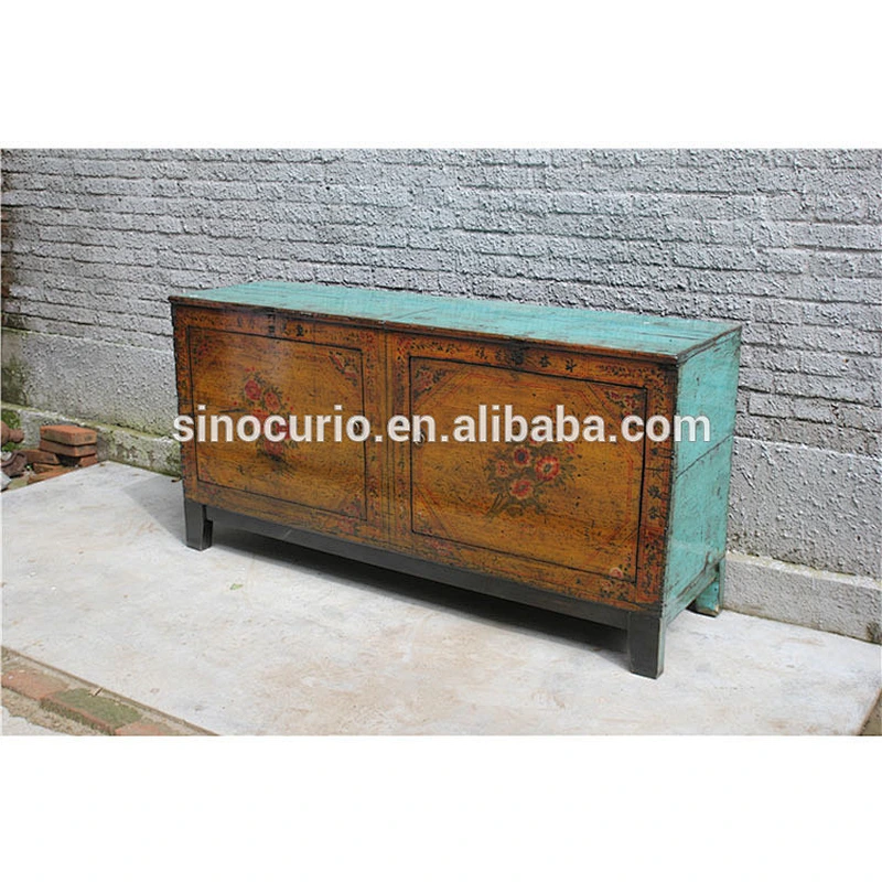 beijing antique reproduction furniture reclaimed wood furniture hand paint buffet
