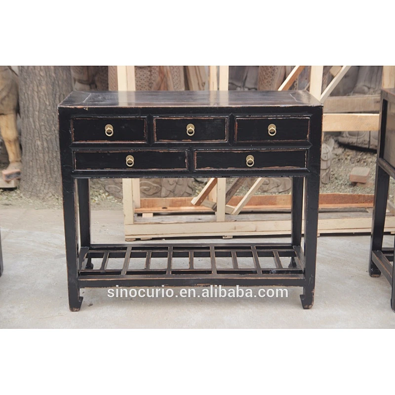 chinese antique alter table wood black console table