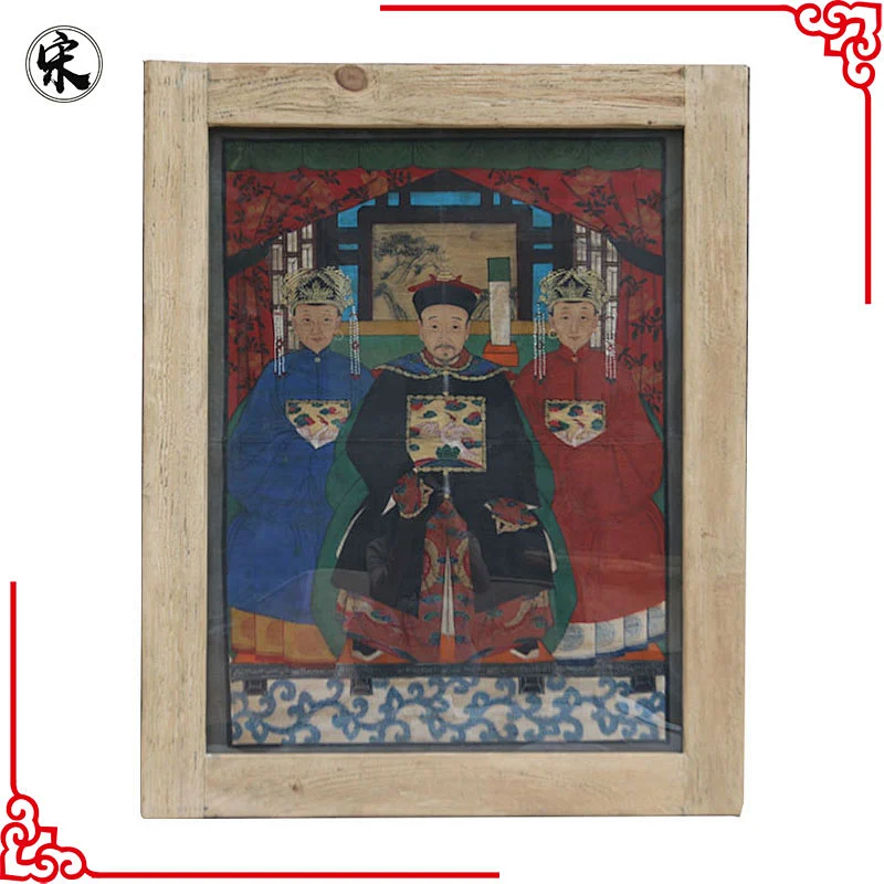 chinese antique old ancestor painting