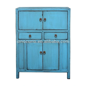 Wholesale Chinese Antique Painted Chest antique solid wood small kitchen furniture sets