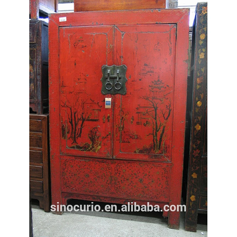 Chinese Antique furniture wedding wardrobe L37