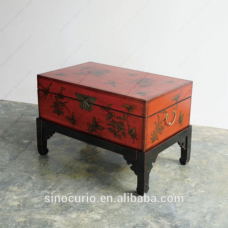 Antique Reclaimed Wood Chest Coffee Table