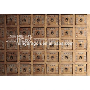 Chinese antique furniture- many drawers distressed medicine cabinet