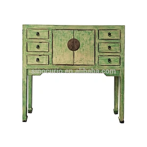 Chinese antique narrow console table wooden high side thin table