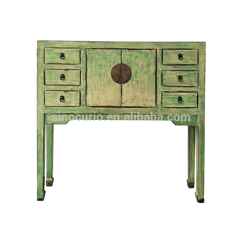 Chinese antique narrow console table wooden high side thin table