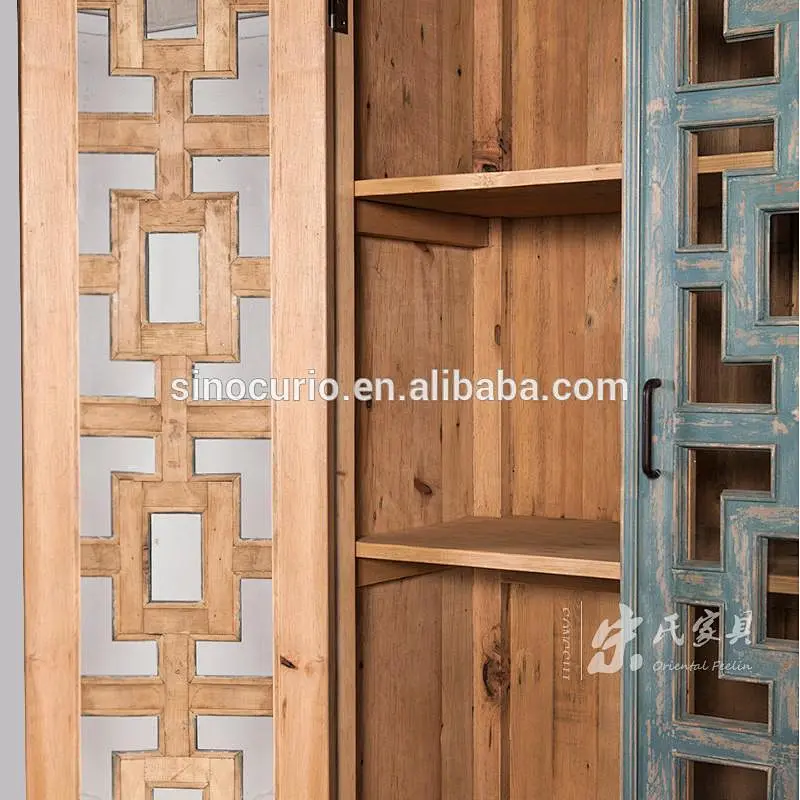vintage Chinese industrial style recycled shelf furniture-French style cabinet Beijing 2016