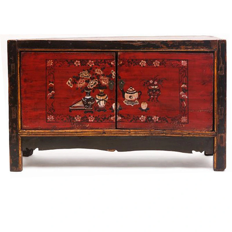 chinese classic painting distressed antique furniture
