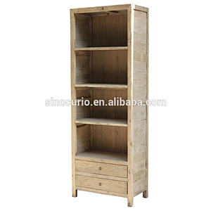 rustic furniture antique wooden wall shelf for books solid wood book shelf