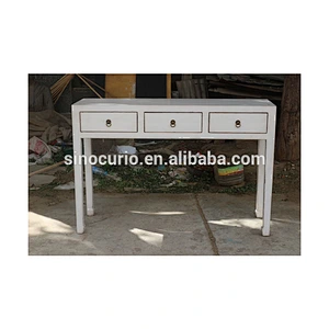 reproduction Chinese white lacquer office boss tables side tables