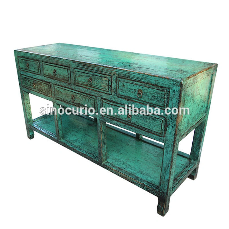 Chinese high glossy Oriental reproduction distressed living room furniture