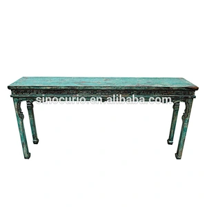 Chinese antique reproduction furniture-lacquer finish vintage console table