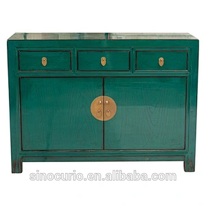 Chinese antique furniture high glossy living room sideboard cabinet