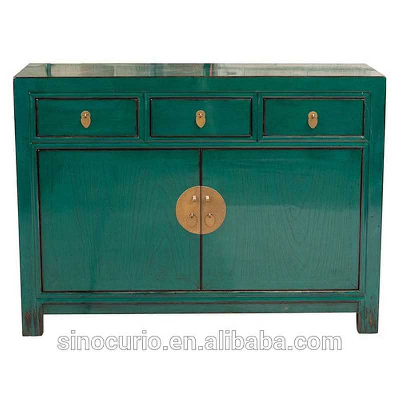 Chinese antique furniture high glossy living room sideboard cabinet