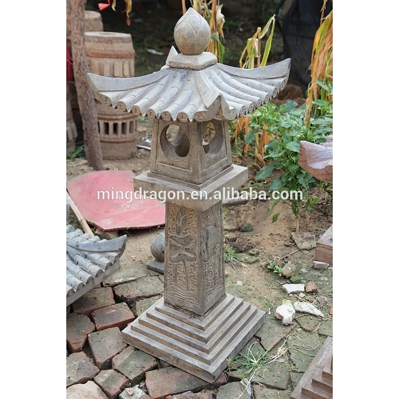 Hand Carved Garden Lantern, Decorative Stone Lanterns
