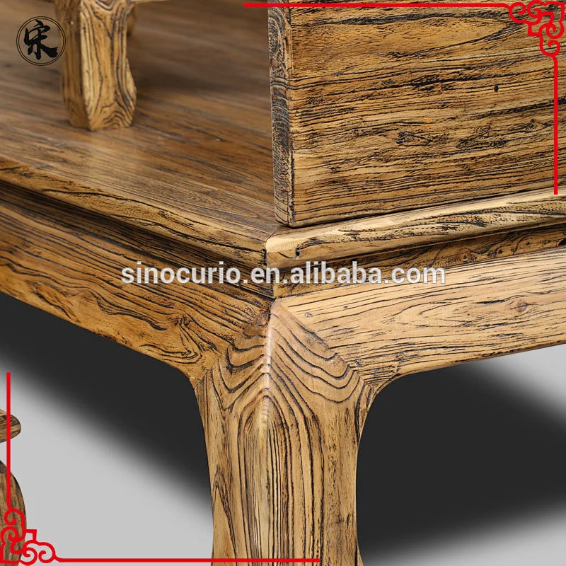 Chinese vintage handmade elmwood Ming Design living room daybed