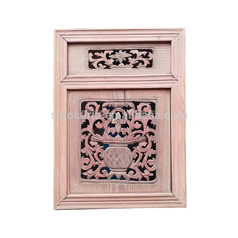 Chinese antique home decor wood carved hanging wall panel design