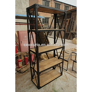 Chinese vintage industrial design furniture bookshelves