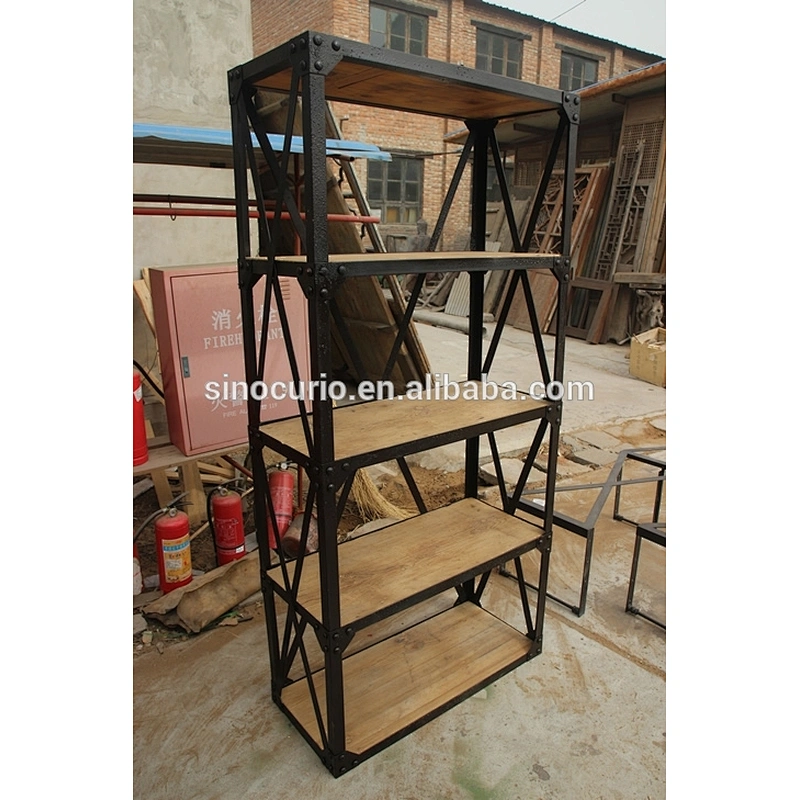 Chinese vintage industrial design furniture bookshelves
