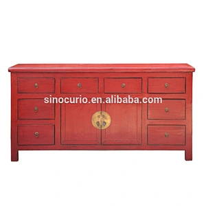 Chinese antique reproduction painted buffet cupboard sideboard furniture in Beijing