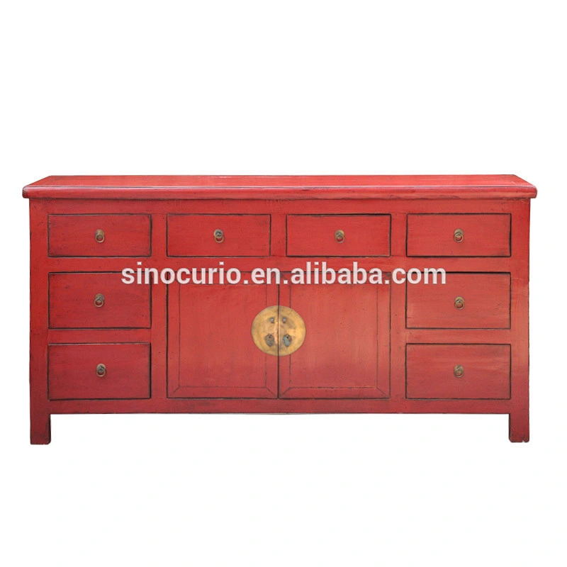 Chinese antique reproduction painted buffet cupboard sideboard furniture in Beijing