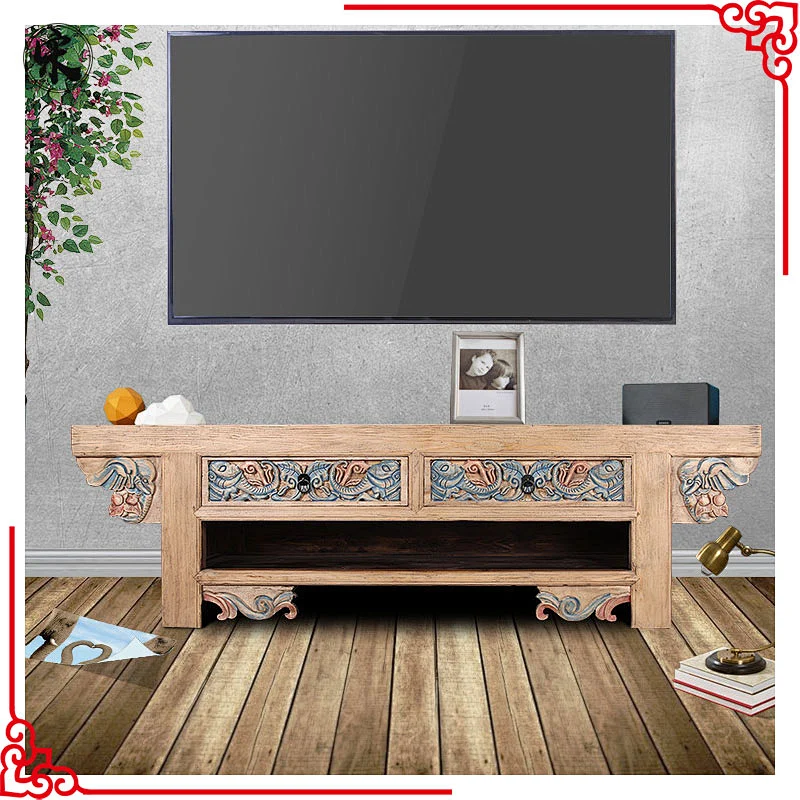 reproduction chinese recycle solid wooden furniture tv stand cabinets