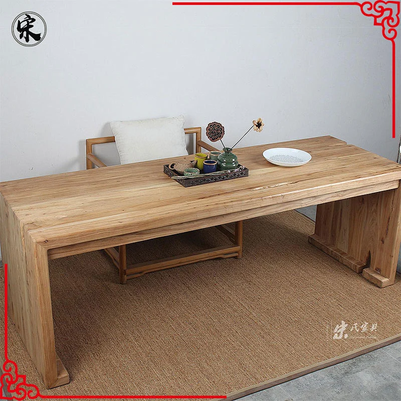 Chinese antique style recycle solid natural wooden office furniture computer desk
