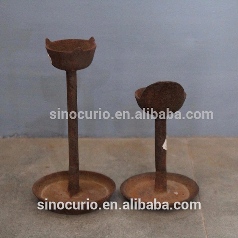 Wrought iron candle oil lamp antique iron oil table lamp