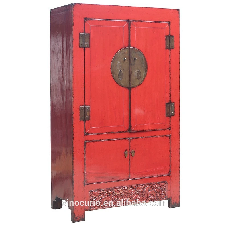 chinese antique furniture wedding solid wood sun wardrobe