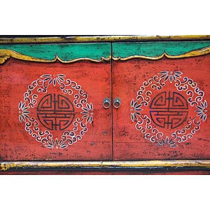 Chinese antique style hand painted cabinet in living room furniture