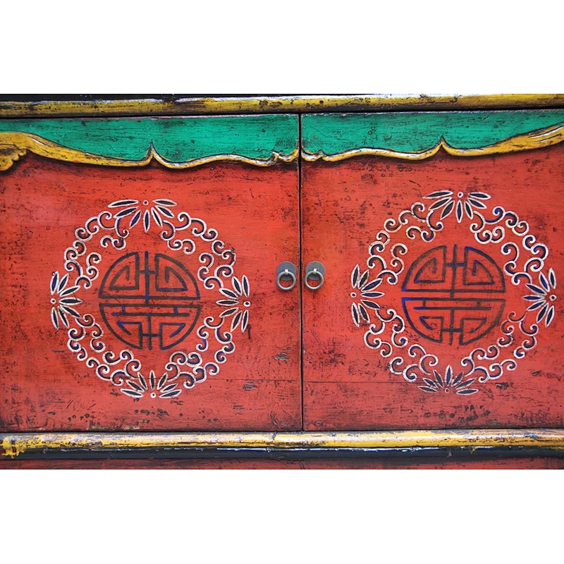 Chinese antique style hand painted cabinet in living room furniture