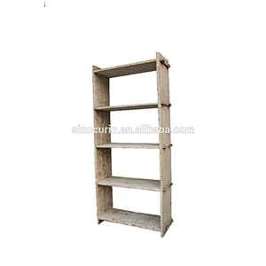 Chinese vintage reproduction rustic reclaimed wooden shelf Beijing