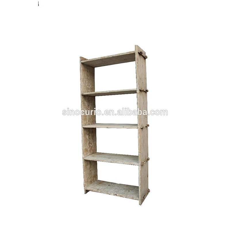 Chinese vintage reproduction rustic reclaimed wooden shelf Beijing