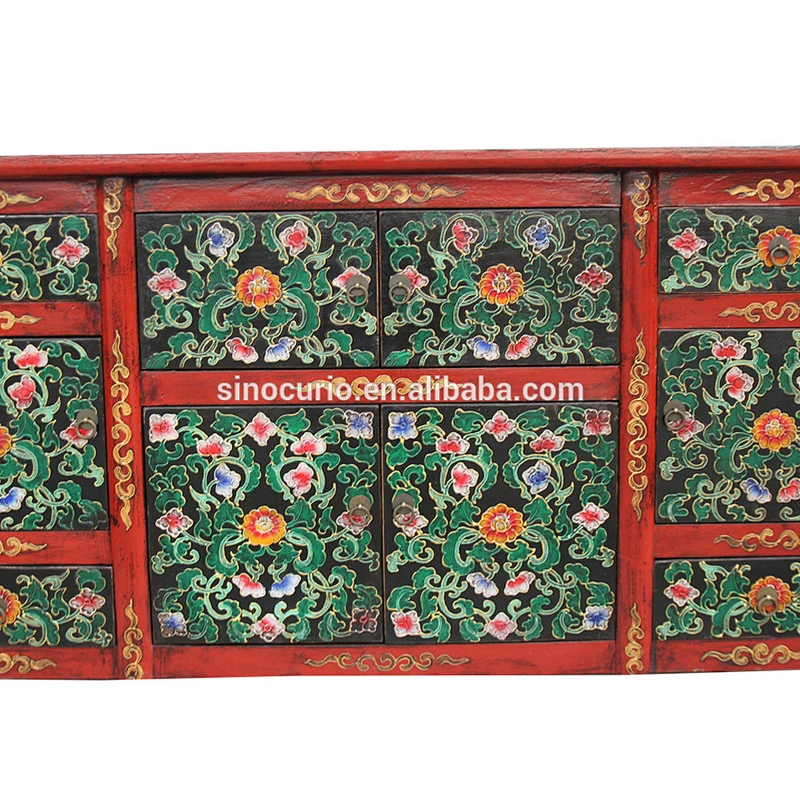 antique reproduction hand-painted furniture- Tibetan cabinet