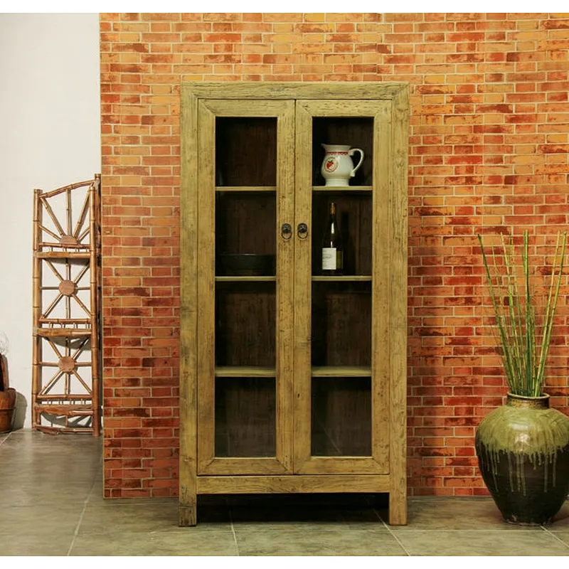 Chinese antique recycle wood book shelf industrial style furniture