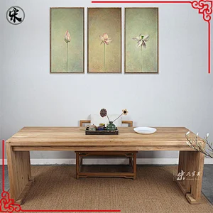 Chinese antique style recycle solid natural wooden office furniture computer desk
